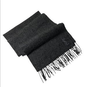 Yves Saint Laurent | Vintage Pour Homme Wool Scarf Gray